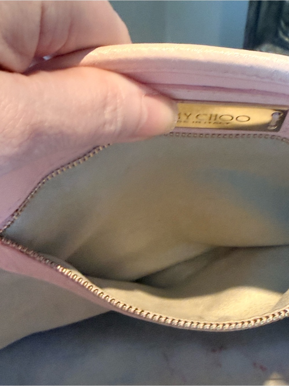 Jimmy Choo Sasha S Pink Leather Star Studded Tote Bag. - Picture 9 of 16